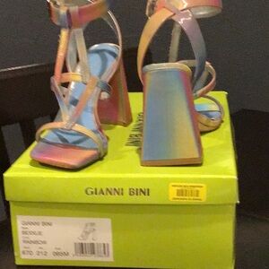 Gianni Bini Bexxlie Rainbow Strappy Square Toe Sandals